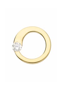 Adelia's - Adelia's Damen Anhänger 925 Silber vergoldet mit Zirkonia – Goldanhänger - gold