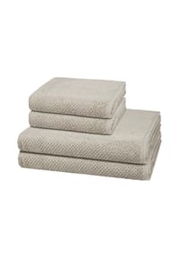 Cawö 2 X Handtuch 2 X Duschtuch im Set Pure - Pure - Beige