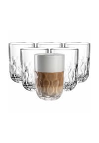 LEONARDO Latte Macchiato Gläser (2) Gocce 390 ml 6er Set transparent - GOCCE - transparent
