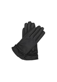 Kazar - Handschuhe aus Leder in Schwarz mit Zierfalten - Schwarz