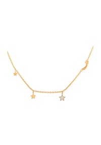 caї - Anhänger mit Kette 925/- Sterling Silber 6 Zirkonia - gelb