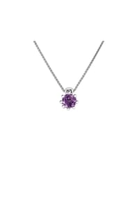 VANDENBERG - Damen Kette mit Anhänger, 925er Silber mit Amethyst - SILBER