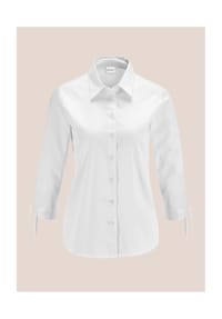 MADELEINE - Elegantes Blusenshirt mit Schleifenärmeln - weiß