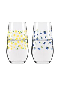 RITZENHOFF Universalglas-Set, 2-teilig - GRILL & COOK - GELB, BLAU, GRÜN