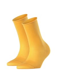 FALKE - Damen Socken Active Breeze 2er Pack - Uni, Rollbündchen, Lyocell Faser - Blau