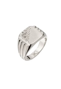 KUZZOÍ - Ring Siegelring 925 Sterling Silber - Gold gravierbar