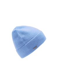 SEEBERGER - Cashmere Beanie mit Aufschlag in Rippen-Muster 18300-2 - 14 RAUCHGRAU