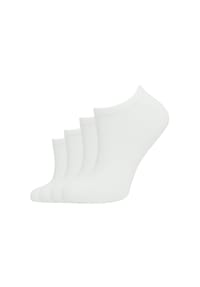 s.Oliver - Essentials Sneakersocken, 4er-Pack, Rippbündchen - 1000 WEISS