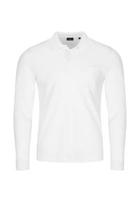 RAGMAN - Herren Langarm-Poloshirt - Soft Knit Polo Knopf Langarm, Baumwollmischung, Knopfleiste, Easy Care - 009 SCHWARZ