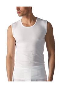 mey - Unterhemd, Baumwolle, Rundhals, ärmellos, für Herren - WEISS