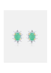 Diamant L'eternel - Ohrstecker, mit Smaragd, 375 Gelbgold - gold