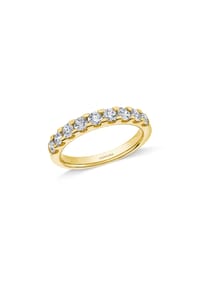MONCARA - Damen Ring, 585er Gold, 9 Diamanten zus. ca. 1,00 Karat - Gelbgold