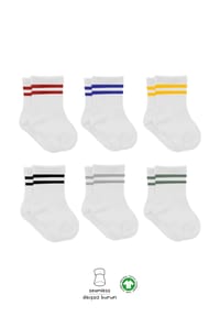 bistyle® - Baby-Socken Basic 6er-Pack, GOTS-zertifiziert, hoher Baumwollanteil - Braun Mix