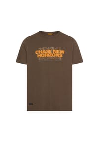 camel active - T-Shirt aus reiner Baumwolle mit Rundhalsausschnitt - Dunkelbraun