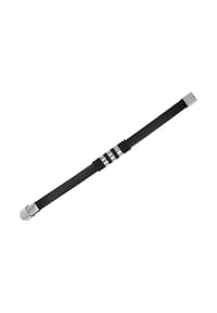 Adelia's Men Bold Style - Armband aus Leder 21,5 cm - schwarz