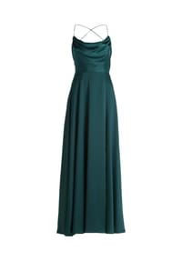 Vera Mont - Abendkleid mit Wasserfallausschnitt - Dusty Slate