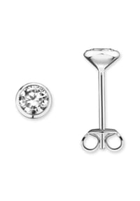 ONE ELEMENT Shine Bright Line - Zirkonia Ohrringe Ohrstecker aus 925 Silber - silber