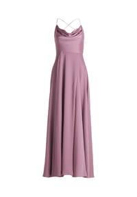 Vera Mont - Abendkleid mit Wasserfallausschnitt - Foggy Green