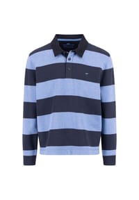 FYNCH-HATTON® - Poloshirt, Langarm, Baumwolle, für Herren - 604 CRYSTAL BLUE