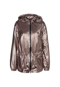 MADELEINE - Kapuzenjacke im Metallic-Look - platin