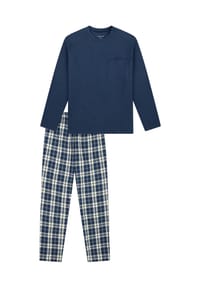 SCHIESSER - Schlafanzug Nightwear - pacific blue