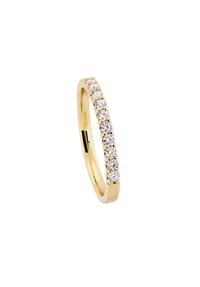 MONCARA - Damen Ring, 585er Gold, 10 Brillanten zus. ca. 0,25 Karat - Gelbgold