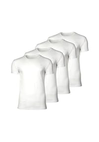 GANT - Herren T-Shirt, 4er Pack - C-NECK T-SHIRT 4-PACK, Rundhals, kurzarm, Cotton - Marineblau/Weiß
