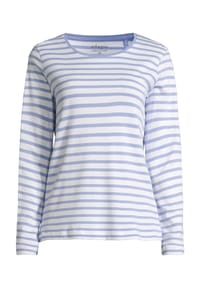 GALERIA - Langarmshirt "Bea", Baumwolle, Streifen-Design, für Damen - BLACK/STONE
