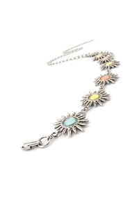 collezione alessandro® - Kettengürtel Urlaub mit Sonne Elementen, multi - silber