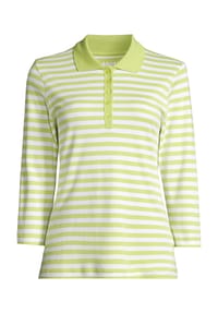 GALERIA - Poloshirt "Tilda", 3/4-Arm, Pima-Baumwolle, für Damen - BLACK-WHITE
