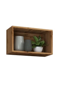 VCM. - Holzregal hängend | platzsparendes Regal | Maße: H. 30 x B. 50 x T. 28 cm | Elegantes Regal hängend | Aufbewahrungsregal | Bücherregal | Wandboard - Arila S - Honig-Eiche