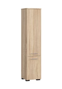 Akord - Fin Badezimmer-Hochschrank mit 2 Türen und 5 Einlegeböden - artisan-eiche