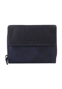 Mika - Geldbörse Leder 12,5 cm - blau