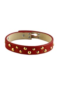 Adelia's Bold Style - Armband – Lederarmband aus Leder 22 cm - rot