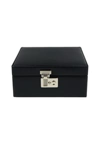 WINDROSE - Beluga Schmuckkasten Leder 19.5 cm - schwarz