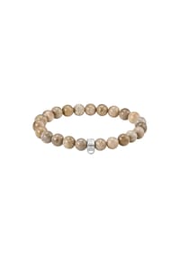 Thomas Sabo - Armband mit Daisy Jaspis Beads - silberfarben, natur