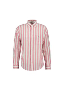 GANT - Herren Hemd - Regular Cotton Linen Stripe Shirt, Leinen-Baumwoll-Mix, gestreift - Beige