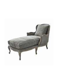 LOBERON - Chaiselongue Muel grau/braun - grau/braun