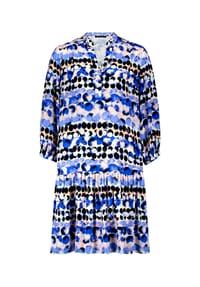 BETTY BARCLAY - Stufenkleid mit 3/4 Arm - Blau/Beige