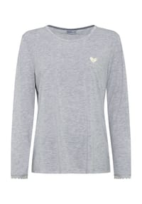 MANGUUN - Schlafanzug-Oberteil Jessie, Spitze, für Damen - E090 LIGHT GREY