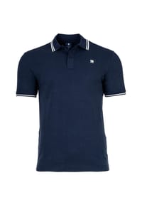 G-STAR RAW - Herren Poloshirt - Dunda Slim Stripe Polo, Knopfleiste, Bio-Baumwolle - Dunkelblau