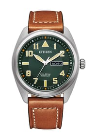 CITIZEN® - Super Titanium Herrenuhr "Super Titanium BM8560-11XE" - silber/braun