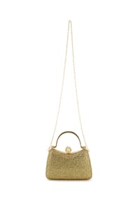 HARPA - Clutch ORALEI mit funkelnden Steinen - twilight gold