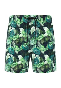 CRUZ - Badeshorts Toby im lässigen Print-Design - Print 3621 Green Leaf