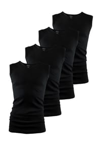 BLACK SNAKE - V-Neck Muskelshirt 4er Pack Classic - Schwarz