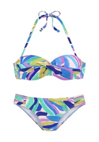 s.Oliver - Brush Bügel-Bikini, wattiert, für Damen - BLUE-GREEN