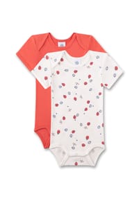 Sanetta - Bodys, 2er-Pack, Druckknopfverschluss, für Babys und Kleinkinder - 1948 WH. PEBBLE