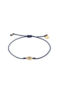 FOSSIL SUTTON - Fossil Damenarmband Sutton Mini Moments aus goldfarbenem Metall mit Evil-Eye-Anhänger in Mitternachtsblau, JA7312710 - Gold