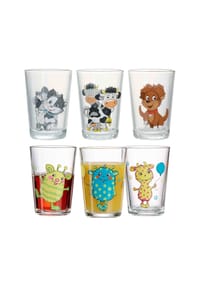 Ritzenhoff & Breker Kindergläser Hoftiere und Monsterchen 205 ml 6er Set bunt - MONSTERCHEN, HOFTIERE - bunt