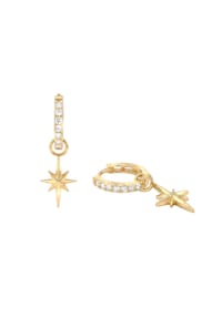 NOELANI - Charm Creole für Damen, Silber 925, Zirkonia | Stern - GOLD